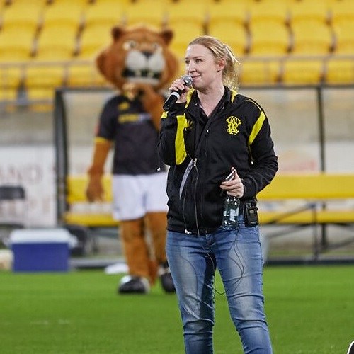 Emceeing an NPC match for the Wellington Lions